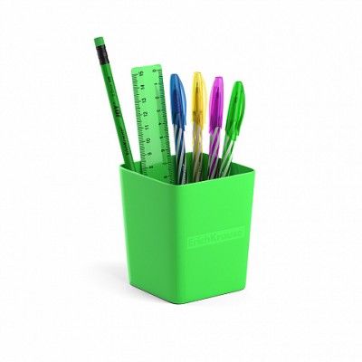 Набор настольный пластиковый ErichKrause® Base, Neon Solid, зеленый
